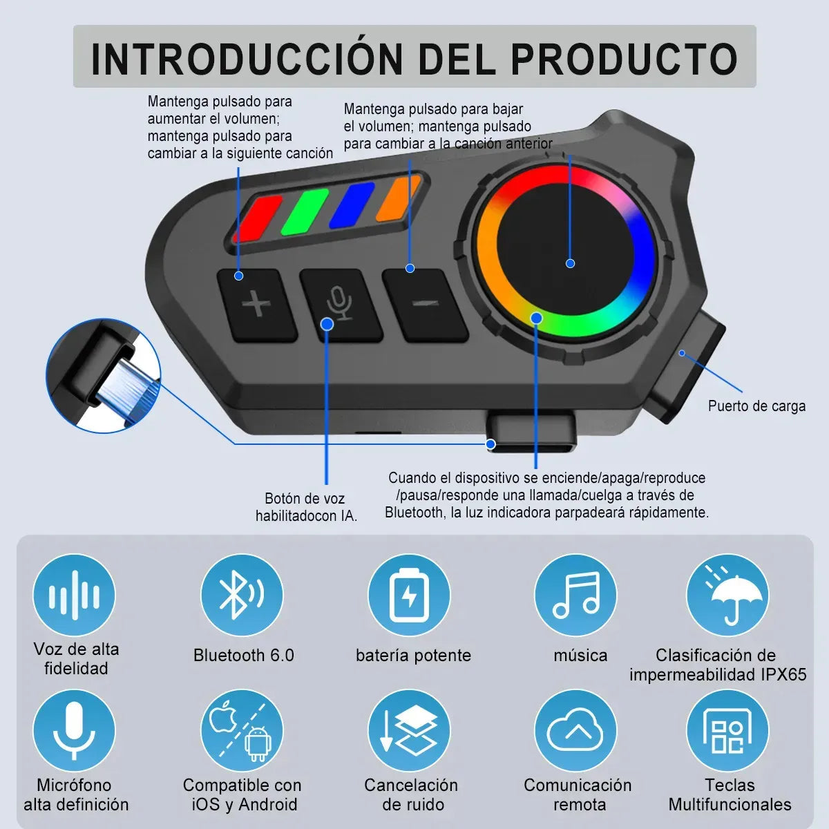 INTERCOMUNICADOR PARA CASCO DE MOTO [PV1-WHATSAPP-MAXTRENDSHOPS]
