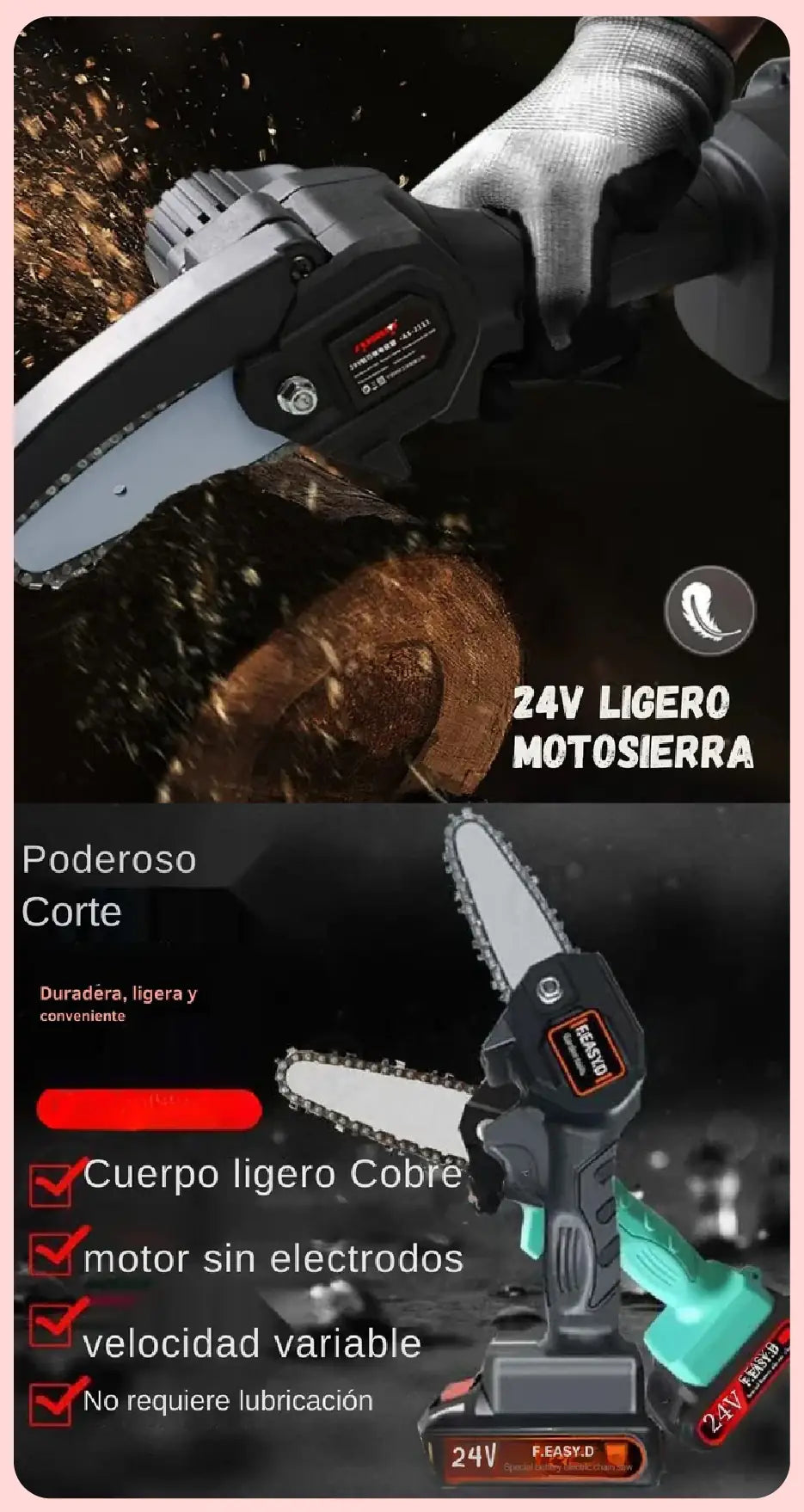 MINI SIERRA ELECTRICA MAXPOWER [PV1-WHATSAPP-MAXTRENDSHOPS]