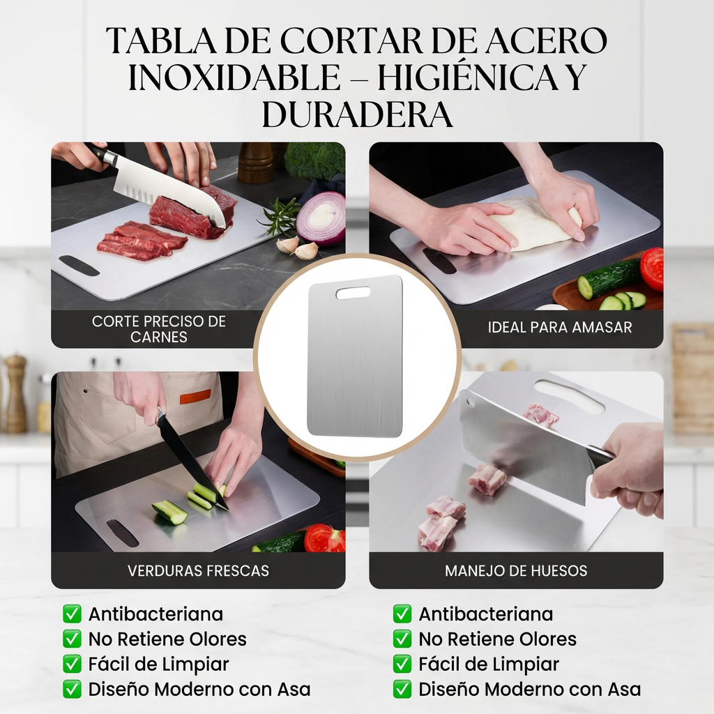 TABLA PARA PICAR DE ACERO [PV1-WHATSAPP-MAXTRENDSHOPS]