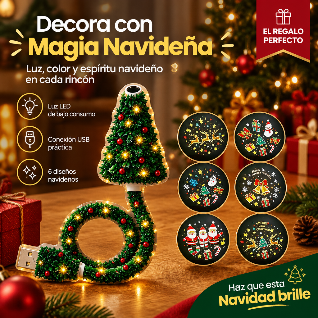 PROYECTOR ARBOL DE NAVIDAD USB [PV1-WHATSAPP-MAXTRENDSHOPS]