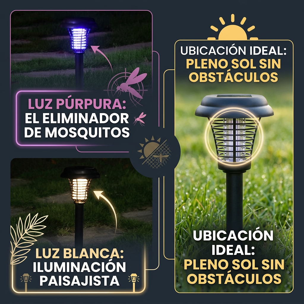 LAMPARA SOLAR MATA MOSQUITOS [PV1-WHATSAPP-MAXTRENDSHOPS]