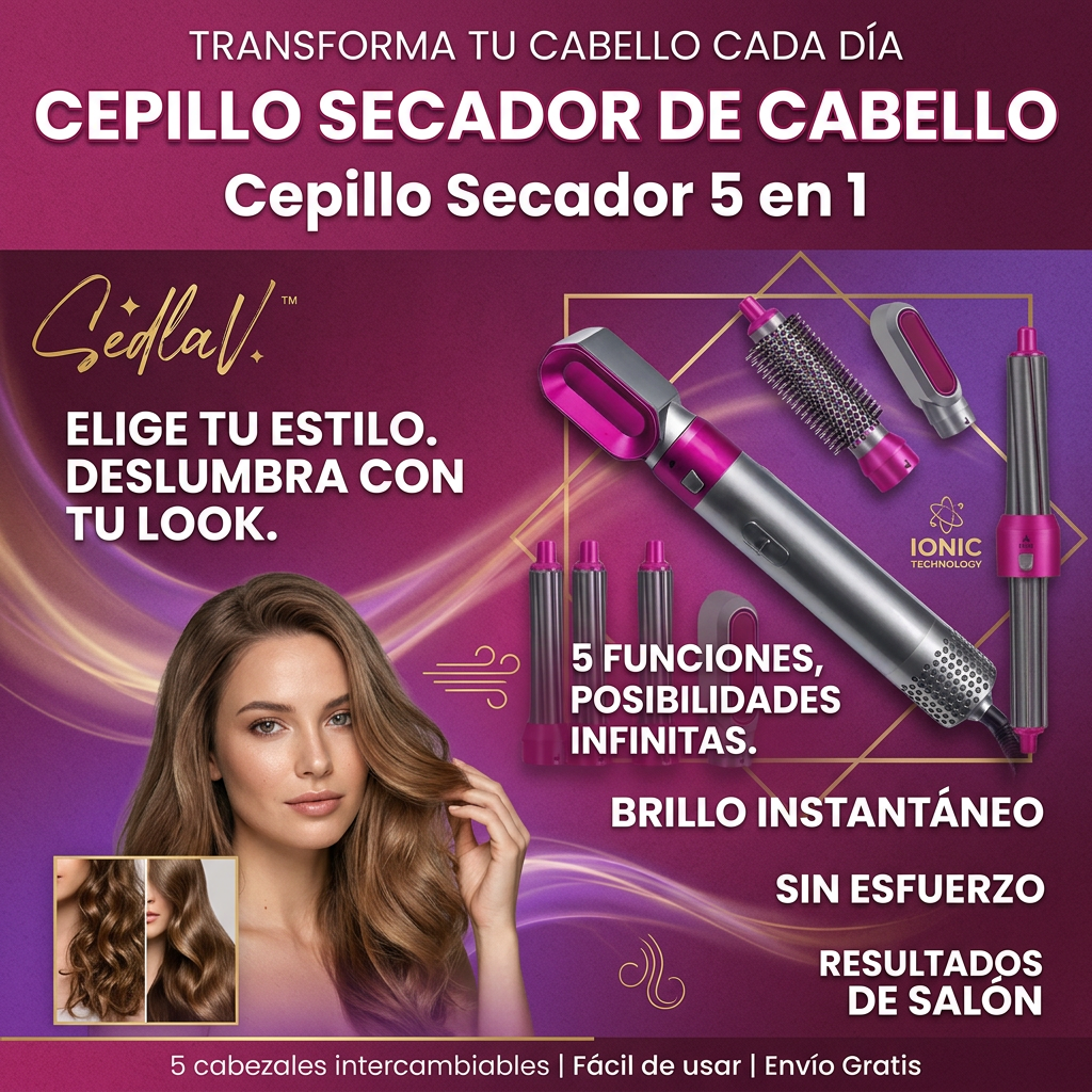 CEPILLO SECADOR 5 EN 1 [PV1-WHATSAPP-MAXTRENDSHOPS]