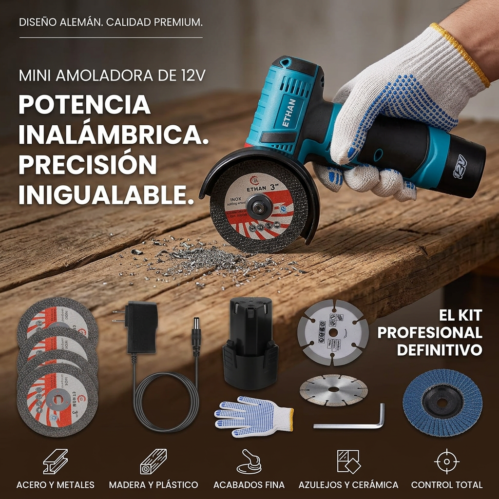MINI AMOLADORA ANGULAR 12V [PV1-WHATSAPP-MAXTRENDSHOPS]