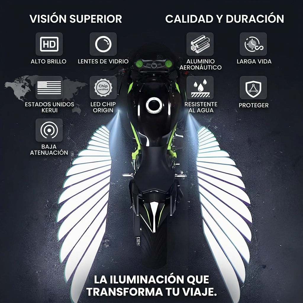 LUCES ALAS DE ANGEL PARA MOTO [PV1-WHATSAPP-MAXTRENDSHOPS]