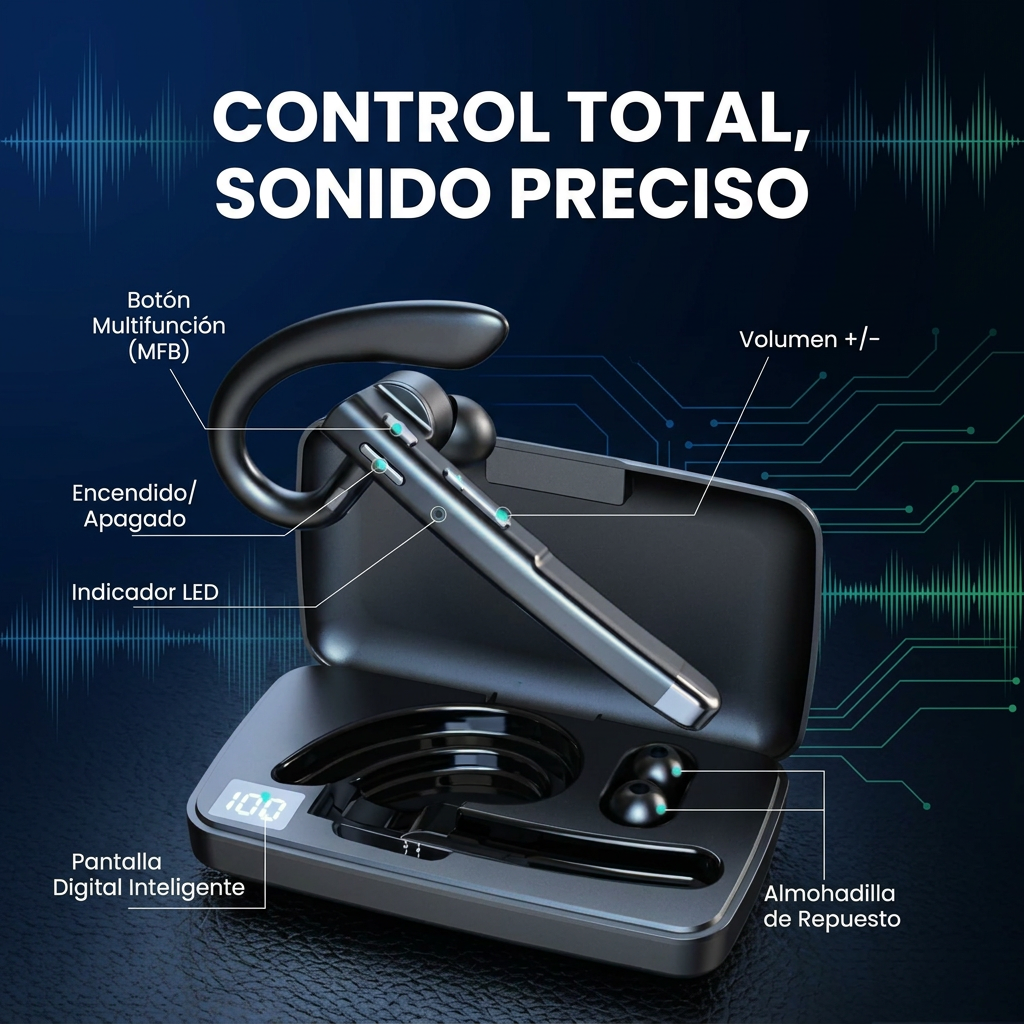 AURICULAR INALAMBRICO PARA CONDUCIR [PV1-WHATSAPP-MAXTRENDSHOPS]