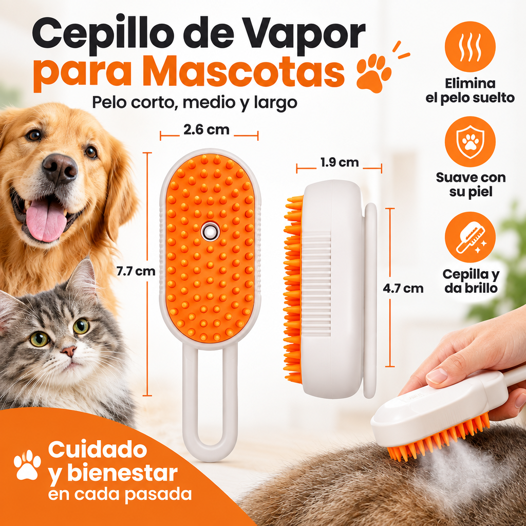 CEPILLO DE MASCOTAS A VAPOR [PV1-WHATSAPP-MAXTRENDSHOPS]